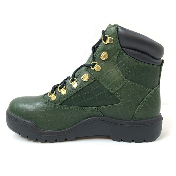 Timberland Men's 6" Field Boots Crocodylian Green - Picture 5 of 8